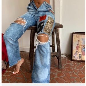 PEEK A BOO HIP VINTAGE HANDCRAFTED DENIM BF EANS